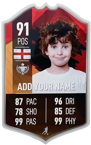 ShopQuality4U Personalise Football Cup Stats Card Sign, A4 (28x17cm)