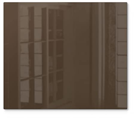 DEQORI Herdabdeckplatte Glas | einteilig 60x52 cm | Unifarben - Braun | Ceranfeld Abdeckplatte für Küche | Herd-Abdeckung universal | Glasplatte & Schneidebrett für Kochplatten