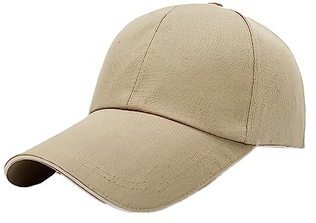 Berretto da Baseball Berretto Visiera Lunga Cappello Sport Unisex Anti-UV Estate Cap Cap Uomini Donne Traspirante Cappello da Sole Spiaggia Viaggi Pesca Golf Cap Snapback Trucker, cachi, 56-59