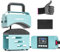 JESIMAIK Hat Press, Mini Heat Press Machine for Caps, T-Shirt & More, Curved Heating Plate and Silicone Base, Fast Heating, No Crease, LCD Digital Temperature &Timer Control - Lake Blue