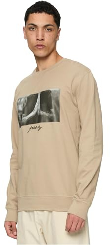 Mister Tee Herren Sweatshirt Pray Crewneck darksand L