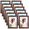 EXYGLO 12er Set Bilderrahmen 15x20 cm, Braun Fotorahmen Collage für 20x15 cm Fotos und Bilder, Dunkler Rahmen Leicht und Dünn - Wand- oder Tischaufsteller