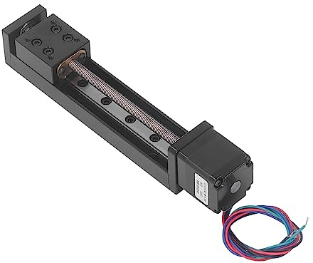 100-mm-Lineartischaktuator, XYZ-Achsen-Linearschienenführung mit 28-Schrittmotor, Hochpräziser Schiebetisch, Motorisierter Linearführungstisch für DIY-CNC-Frästeile, Fräsmaschine