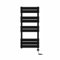 NRG Prefilled Flat Panel Electric Heated Towel Rail Radiator Black Thermostatic Bathroom Warmer with Touch Screen Display 1000x450mm - 600W