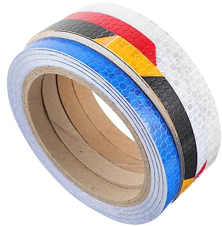 BESPORTBLE 4rollen Reflektierende Nachtaufkleber Warnaufkleber Reflektoren Fahrradaufkleber Strapazierfähigem Kombinierbar
