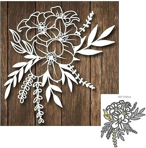 Silberfarbene Blumen-Stanzformen für Kartenherstellung, Metall-Stanzformen, Blüten-Stanzformen, Stanzschablonen, DIY, Scrapbooking, Fotoalbum, dekorative Prägung, Papier, Kartenherstellung, Basteln,