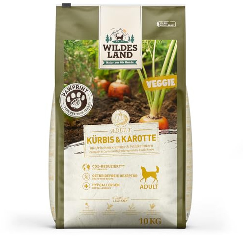 Wildes Land - Kürbis & Karotte - Pawprint Veggie Adult Trockenfutter für Hunde - 1 kg