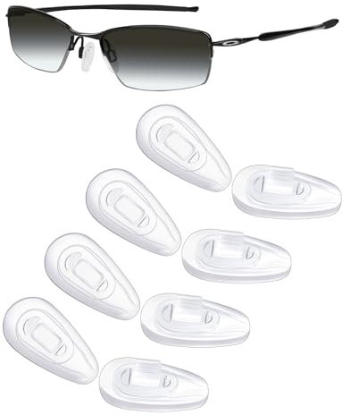 Mryok 4 Pairs Replacement Nosepieces Nosepads for Oakley Wiretap OO4071 Sunglass - Clear
