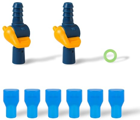 6pcs Bite Valve Replacement for Camelbak, Mouthpiece Replacement Set with 2 Pass-Through Hose Connectors and O-Ring for Camelbak Hydration Bladder Backpack Water Reservoir