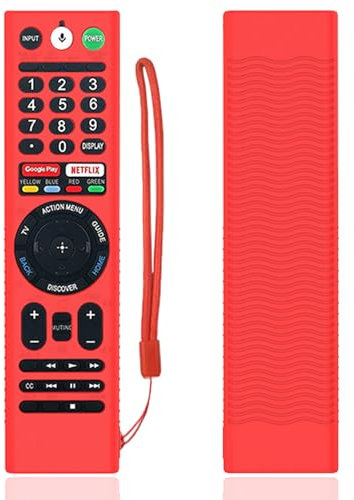 Remote Cover Compatible with Sony Android TV Remote, Shockproof Case for RMF-TX200E RMT-TX102B RMT-TX300P Remote Controller, Lightweight Anti-Slip Skin-Friendly Silicone Skin Sleeve