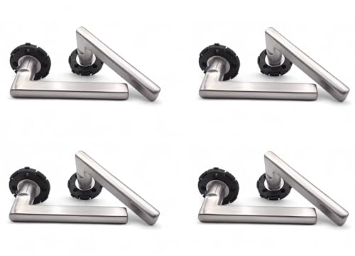 Schartec® Türklinke Avery 4er Set Edelstahl für Innentür Drückergarnitur Zimmertüren Türgriffe Türklinken Türbeschläge