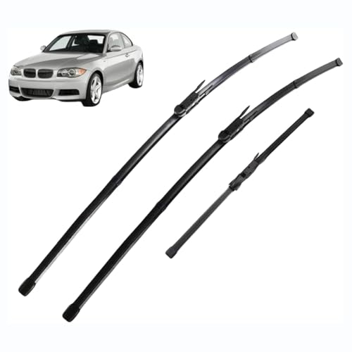 Regenwischer Wischerblätter für BMW 1er E81 E87 2004–2010, 20+20+12, Allwetter-Wischer Vorne und Hinten Windschutzscheibe Autozubehör