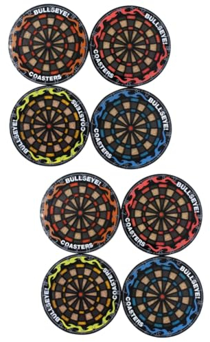 TOPBATHY 8 Piezas Almohadillas para Tazas Alfombrilla portavasos Estera de la Bebida del Tablero de Dardos Coasters glop Game Bandeja Antideslizante Estera de la Taza de la montaña Rusa