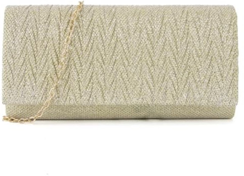 YUEZHAN Abendtasche Damen Clutch Stilvolle Glitzer-Umschlag-Clutch-Abend Tasche Mit Abnehmbarem Ketten Gurt Für Frauen Elegante Hochzeits-Hochzeits-Abschluss Ball-Party-Handtasche Gold