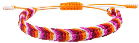 OAKKY Unisex Handgemacht Geflochten Cool Bunt Böhmen Schmuck Seil Lesbisch LGBT Schwul Regenbogen Stolz Armbänder LGBTQ Community Stil 3
