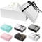 TAIXING 2025 Neu Geschenkbox mit Deckel, Geschenk Box 25 x 18 x 8,5 cm, Geschenkbox mit Schleifen, Raffia, Grußkarten, Geschenkbox Set für Hochzeit Geburtstag Valentinstag Weihnachten