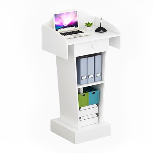 Rednerpult-Podiumständer Holz Kirchenkanälen bodenstehend Großer Stauraum Geeignet für Lautsprecher Standpodeste Empfangstresen sehr gut geeignet für Konferenzen Auditorien Klassenzimmer