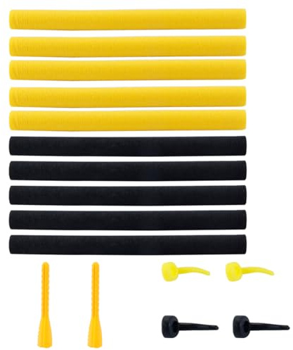 Orivin 18-teiliges Zig Rig Kit zum Karpfenangeln, verstellbares Set mit Zig Foam Marker Floats und Zigs Line inklusive, Schwarz und Gelb