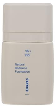 KORRES Natural Radiance Foundation Tan 03, mittlere Deckkraft, bringt das natürliche Strahlen der Haut zum Vorschein, leicht cremige Textur, mit erfrischendem Pfingstrosen-Blütenextrakt, vegan, 30 ml