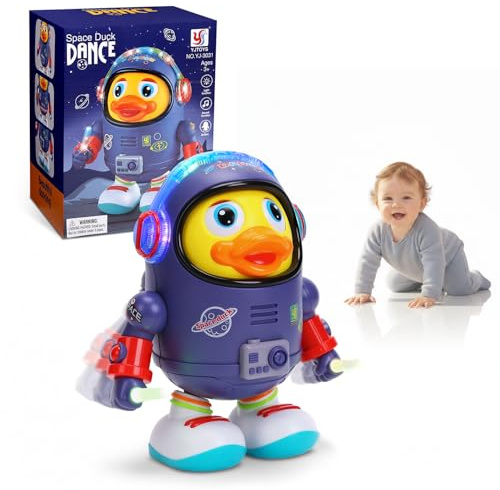 Umikk Baby Ente Musik Kinderspielzeug, Ente Baby Spielzeug 6 10 12 Monate mit Musik und Lichte, Elektrisches tanzendes Enten-Spielzeug, Interaktive Tanzende Musikente für Kindergeburtstagsgeschenke