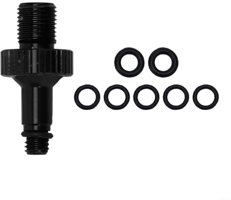 Honseadek For Bicycle Rear Shock Air Pump Valve Adapter Tool for and Suspension Forks, Aluminum Alloy Valve Tool for MTB For Bike Suspension(Black)