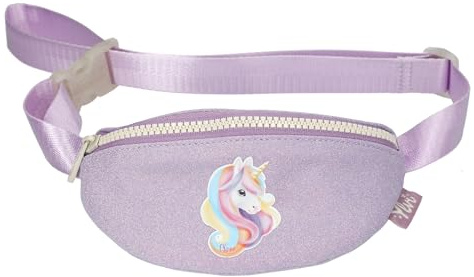 Depesche 14035 Ylvi Sugar Pop - Kleine Crossbag in Lila, mit Einhorn Motiv und Glitzer, Umhängetasche mit längenverstellbarem Tragegurt