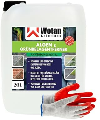 Wotan's 20L Algen- & Grünbelagentferner – Anwendungsfertig Arbeitshandschuhe Gratis dazu! (1x20 Liter)