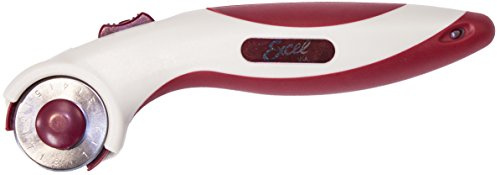 Excel 60025 28mm Ergonomic Rotary Cutter Carded Silver