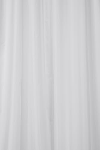 Croydex Professional Plain White Water-Resistant Textile Shower Curtain With Hygiene 'N' Clean 1800 x 1800mm