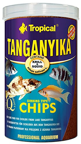 Tropical Tanganyika Chips - Zutatenreiche, sinkende Spezialfutter-Chips für große Tanganjikasee-Cichliden, 1er Pack (1 x 1 l)