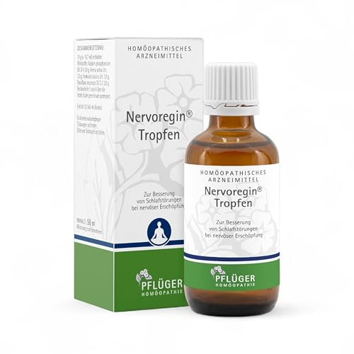 Nervoregin Tropfen, natürliche Hilfe bei Schlafstörungen, 50 ml | für eine erholsame Nachtruhe, ab 12 Jahren, ohne Neben- und Wechselwirkungen, vegan, homöopathisches Arzneimittel