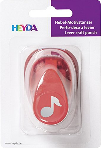 Heyda 203687440 Motivstanzer, klein Motivgröße: circa 1,7 cm, Motiv: Note