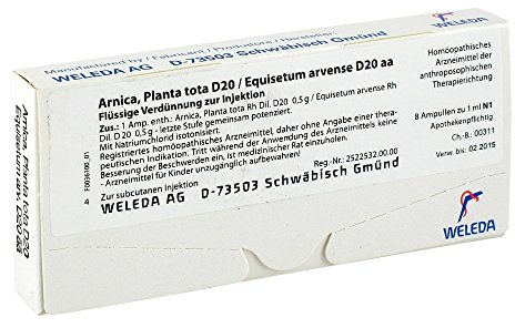 Arnica Planta Tota D 20/Equisetum arv.D 20 aa Ampulle(n)