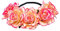 Cheerlife Rosen Blumen-Stirnband Blumenkranz Urlaub Hochzeit Festivals Haarkranz Blumenkrone (Vintage)