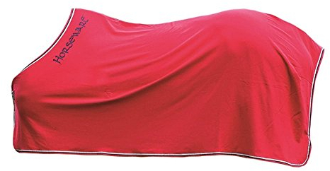 Horseware Rambo Cotton Cooler mit Bauchgurt - Red/Grey