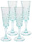BELLAFORTE - Shatterproof Tritan Plastic Champagne Flute, 6oz, Myrtle Beach Plastic Champagne Glasses Set of 4 - Dishwasher Safe Glassware for Indoor and Outdoor Use, BPA Free - Teal
