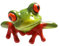 STOBOK Green Resin Frog Figurine Desk Ornament, Quirky Computer Decoration for Home Office, Mini Frog Desktop Decor for Relaxation and Fun