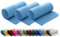 wometo 3er Set Polar Fleecedecke oekoTex 130x160 ca. 400g mit Anti-Pilling und Kettelrand blau Mittelblau