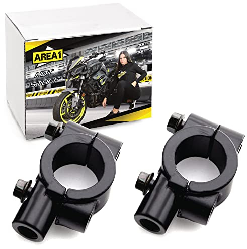 Area1 Motorrad Rückspiegel Halterung 2x M10 Rechtsgewinde 7/8 Zoll Spiegelaufnahme. Kompatibel mit Mondial