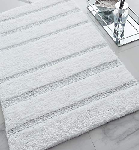 Catherine Lansfield Sparkle Badematte, Polyester, weiß, 50x80cm