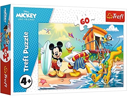Trefl Mickey Mouse 60 Piece Jigsaw Puzzles For Kids - Disney Character Puzzle For Children Easy Hold - For Ages 4+
