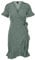 VERO MODA Damen Vmhenna 2/4 Wrap Frill Dress Noos Kleid, Laurel Wreath/AOP:Tiny Dots, M EU