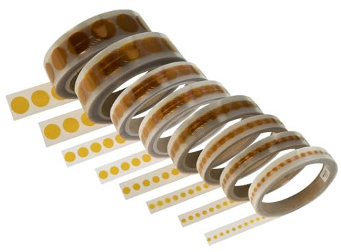 WETEC Kapton-Klebepunkte, 16 mm (Abdeckpunkte Lotabdeckpunkte Abdeckband Klebepunkte Lötabdeckband Lötabdeckpunkte Schutzabdeckpunkte Polyimidpunkte Kapton-/Polyimid) Material: Kapton