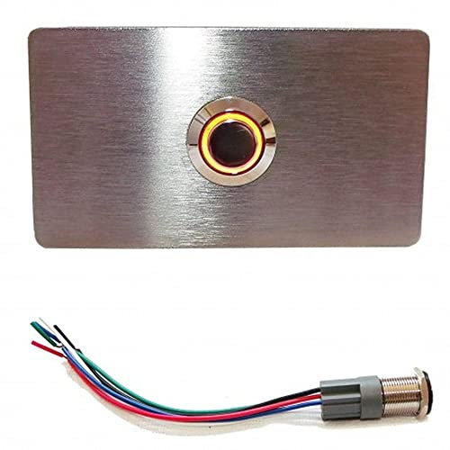 TronicXL Beleuchtete V2A Edelstahl Klingelplatte Klingelknopf I Made in Germany I Unterputz Klingel Schild I mit LED Beleuchtung I Türklingel Taster Klingelschild Doorbell silber beleuchtet (Rot)