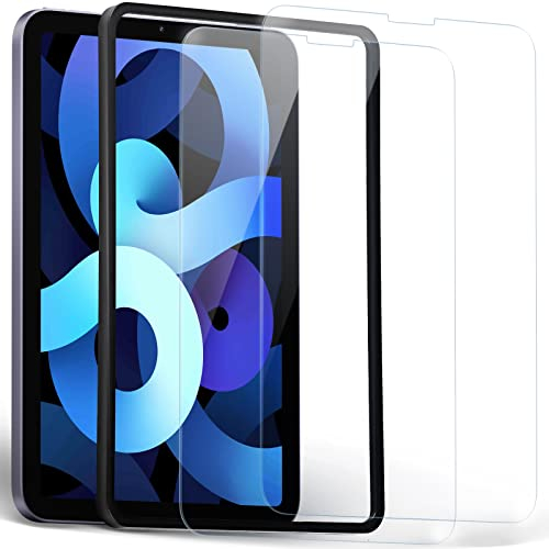 Ravol Displayschutzfolie für iPad Air 5 (2022) Air 4 (2021) & iPad Pro 11 (2021/2020/2018) 10,9 Zoll, 2 Packungen gehärtetes Glas, ultraklare kratzfeste gehärtete Folie