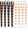 WANDIC 8 Stück Orange Bewusstseins-Lanyards, Orangefarbenes Band Lanyard Leukämie Nierenkrebs Multiple Sklerose Pistole Gewaltbewusstsein Lanyard Mit Band Für Schlüsselanhänger (Orange Gemischt)