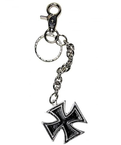 Eisernes Kreuz Iron Cross Biker Schlüsselanhänger Geldbörse Kette Schlüsselkette