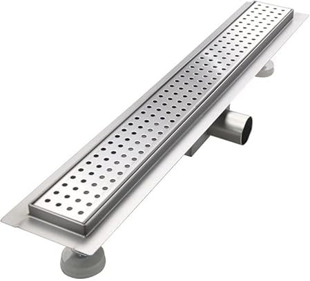 Bc-elec - Griglia per doccia 08S-90, 90 cm, in acciaio inox, canalina per doccia a goccia, regolabile in altezza 98-142 mm