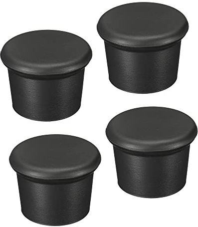 sourcing map Paket von 4 Silikon Flaschendeckel 26mm/1.02 Unkaputtbar Stopfen Siegel Schwarz