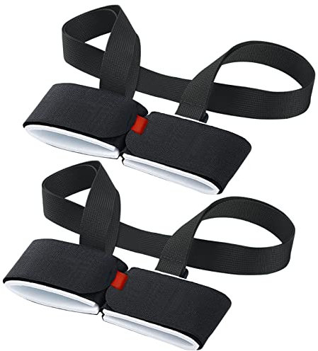 2 Pièces Sangles Porte-Skis Réglable,Bandoulière de Ski,Transport Poignets de Ski,Bâtons pour Enfants et Adultes